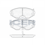 Piduriklotsi komplekt, ketaspidur ICER 181568