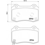 Piduriklotsi komplekt, ketaspidur BREMBO P 30 074