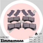 Piduriklotsi komplekt, ketaspidur ZIMMERMANN 24386.180.1