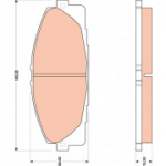 Piduriklotsi komplekt, ketaspidur TRW GDB3485