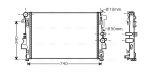 Radiaator, mootorijahutus AVA QUALITY COOLING MSA2356