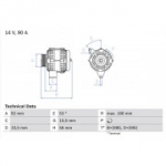 Generaator BOSCH 0 986 039 860