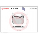 Piduriklotsi komplekt, ketaspidur BREMBO P 06 096X