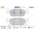 Piduriklotsi komplekt, ketaspidur VALEO 302311