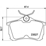 Piduriklotsi komplekt, ketaspidur HELLA 8DB 355 009-511