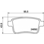 Piduriklotsi komplekt, ketaspidur HELLA 8DB 355 013-971