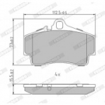 Piduriklotsi komplekt, ketaspidur FERODO FDB1308