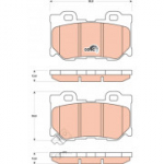 Piduriklotsi komplekt, ketaspidur TRW GDB3515