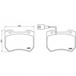 Piduriklotsi komplekt, ketaspidur BREMBO P 23 129