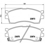 Piduriklotsi komplekt, ketaspidur BREMBO P 30 016