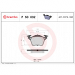 Piduriklotsi komplekt, ketaspidur BREMBO P 50 032