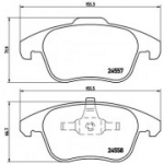 Piduriklotsi komplekt, ketaspidur BREMBO P 61 086