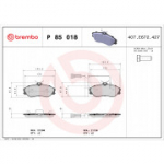 Piduriklotsi komplekt, ketaspidur BREMBO P 85 018