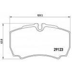 Piduriklotsi komplekt, ketaspidur BREMBO P A6 023