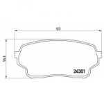 Piduriklotsi komplekt, ketaspidur BREMBO P 79 019