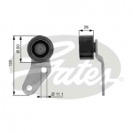 Seade ja juhtrull, soonrihm GATES T38085