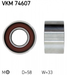 Pingutusrull, hammasrihm SKF VKM 74607