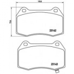 Piduriklotsi komplekt, ketaspidur BREMBO P 56 047