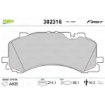 Piduriklotsi komplekt, ketaspidur VALEO 302316