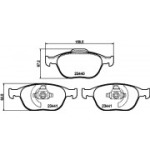 Piduriklotsi komplekt, ketaspidur HELLA 8DB 355 009-561
