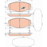 Piduriklotsi komplekt, ketaspidur TRW GDB3477