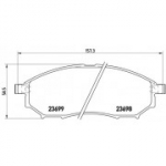 Piduriklotsi komplekt, ketaspidur BREMBO P 56 058