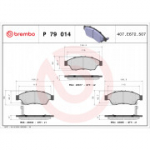 Piduriklotsi komplekt, ketaspidur BREMBO P 79 014