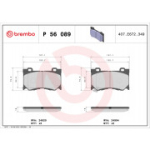 Piduriklotsi komplekt, ketaspidur BREMBO P 56 089