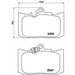 Piduriklotsi komplekt, ketaspidur BREMBO P 83 131