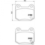 Piduriklotsi komplekt, ketaspidur BREMBO P 56 048