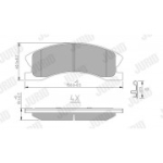 Piduriklotsi komplekt, ketaspidur JURID 573636J