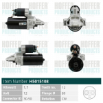 Starter HOFFER H5015108