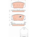 Piduriklotsi komplekt, ketaspidur TRW GDB3409