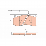 Piduriklotsi komplekt, ketaspidur TRW GDB5051