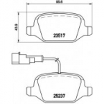 Piduriklotsi komplekt, ketaspidur BREMBO P 23 131