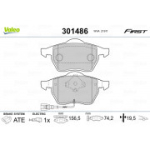 Piduriklotsi komplekt, ketaspidur VALEO 301486