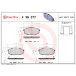 Piduriklotsi komplekt,ketaspidur BREMBO P 30 077