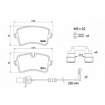Piduriklotsi komplekt, ketaspidur BREMBO P 85 157