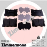 Piduriklotsi komplekt, ketaspidur ZIMMERMANN 22586.180.1