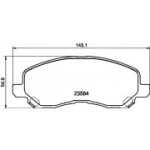 Piduriklotsi komplekt, ketaspidur HELLA 8DB 355 009-671