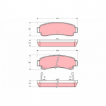 Piduriklotsi komplekt, ketaspidur TRW GDB1014