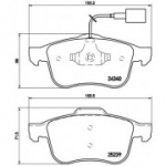 Piduriklotsi komplekt, ketaspidur BREMBO P 23 132