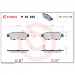 Piduriklotsi komplekt, ketaspidur BREMBO P 56 060