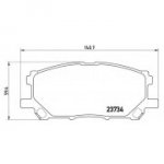 Piduriklotsi komplekt, ketaspidur BREMBO P 83 067