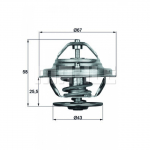 Termostaat, jahutusvedelik BEHR TX 19 75D