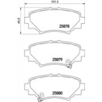 Piduriklotsi komplekt, ketaspidur BREMBO P 49 049
