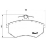 Piduriklotsi komplekt, ketaspidur BREMBO P 85 092