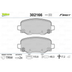 Piduriklotsi komplekt,ketaspidur VALEO 302166