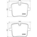 Piduriklotsi komplekt, ketaspidur BREMBO P 06 109