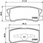 Piduriklotsi komplekt, ketaspidur HELLA 8DB 355 009-691